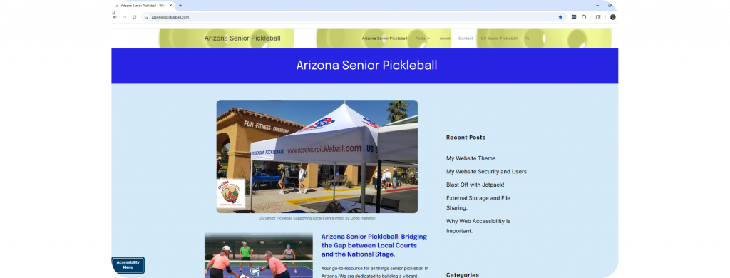 AZ Senior Pickleball after scheduled update