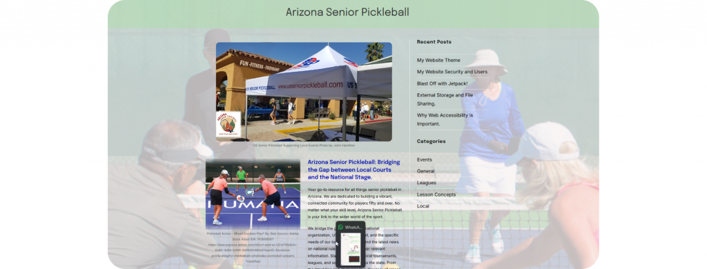 AZ Senior Pickleball before scheduled update